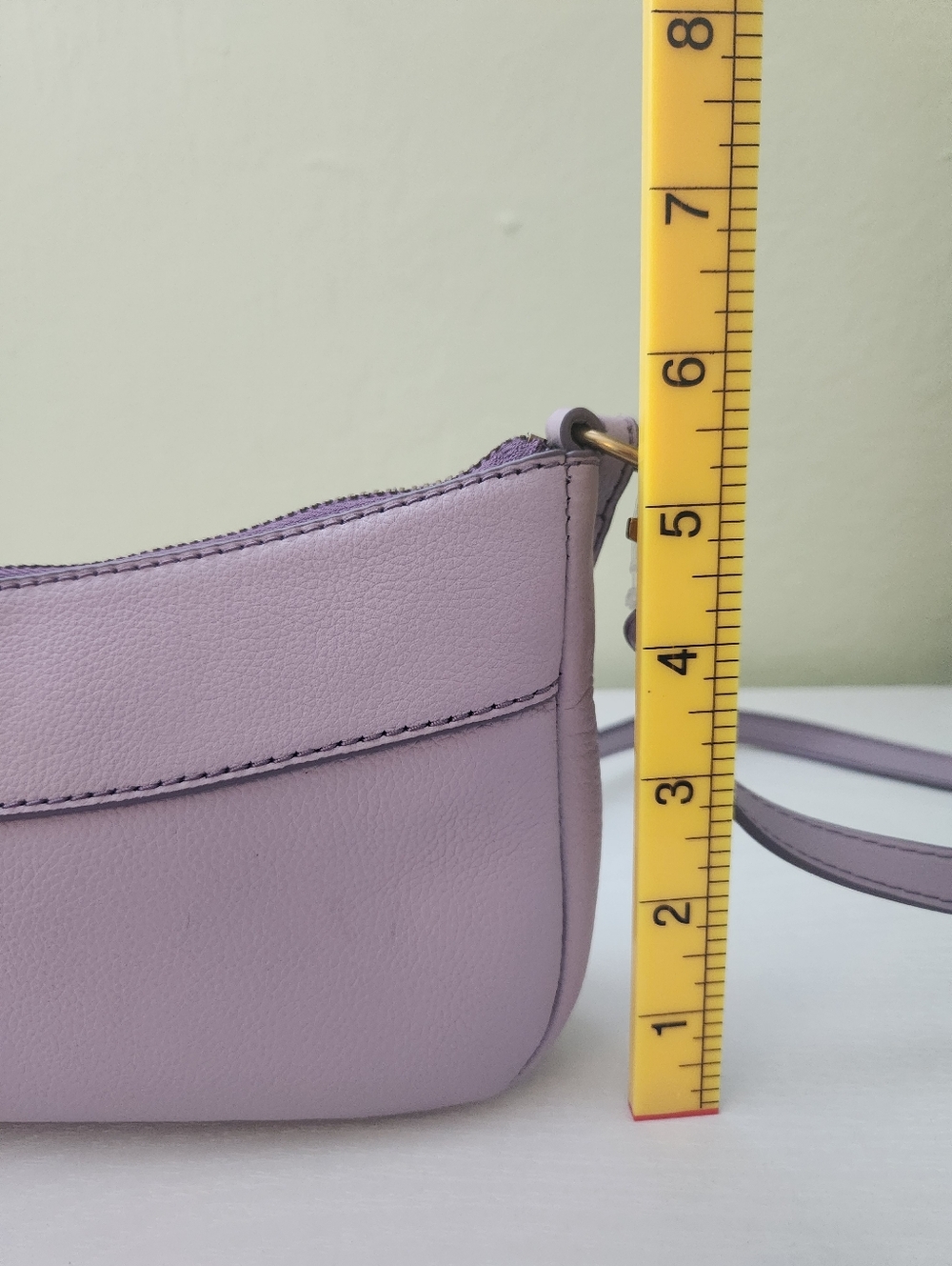 NWT Fossil Lavender Leather Crossbody Or Shoulder Purse - Picture 5 of 9